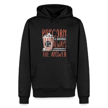 Popcorn Filmliebhaber Kino - Männer Premium Bio Hoodie - Schwarz - Vorne - Nico (187cm)