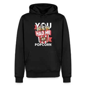 Kino Popcorn Geschenk - Männer Premium Bio Hoodie - Schwarz - Vorne - Nico (187cm)