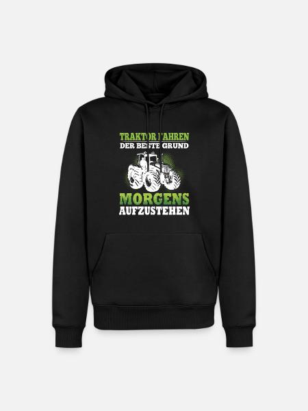 Traktor Landwirt Landmaschinenmechaniker Bauer - Männer Premium Bio Hoodie - Schwarz