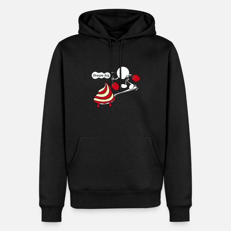 Dream Big Plain Doddle - Männer Premium Bio Hoodie - Schwarz