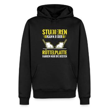 Straßenbau Straßenbaumeister - Männer Premium Bio Hoodie - Schwarz - Vorne - Nico (187cm)