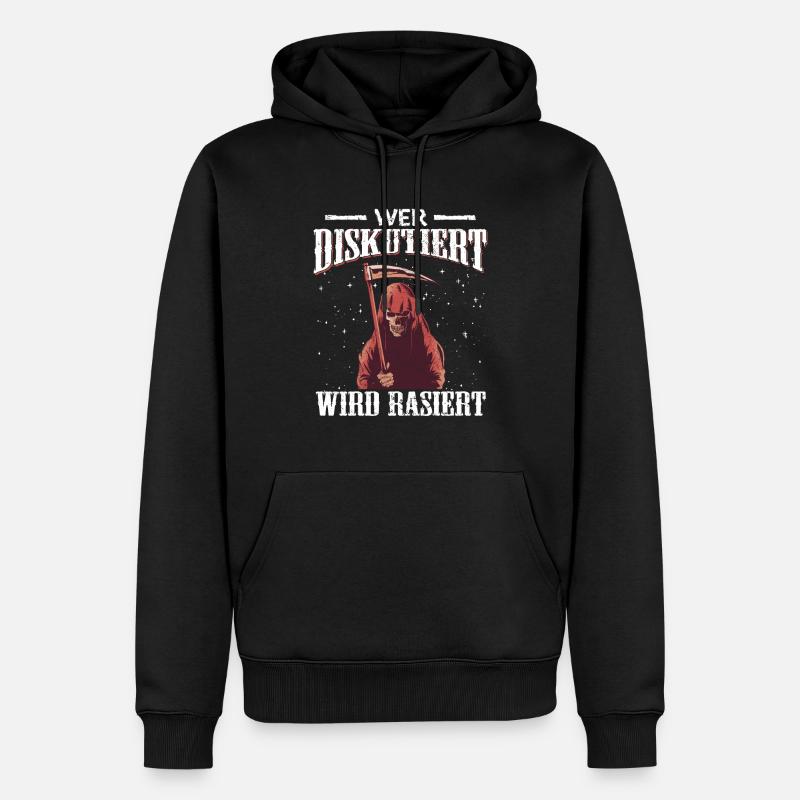 Sensenmann Halloween - Männer Premium Bio Hoodie - Schwarz