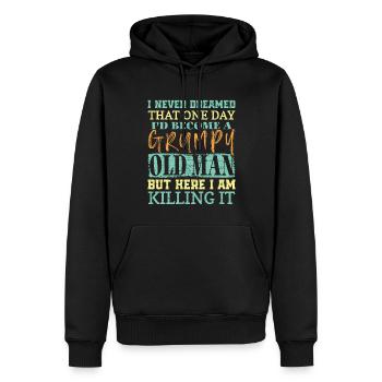 Großvater Geschenk Opa Geschenkidee - Männer Premium Bio Hoodie - Schwarz - Vorne - Nico (187cm)