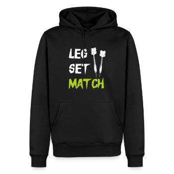 Dart Dartkönig lustig darts spruch - Männer Premium Bio Hoodie - Schwarz - Vorne - Nico (187cm)