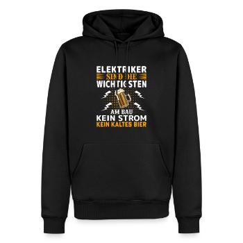 Elektriker sind die wichtigsten Elektriker - Männer Premium Bio Hoodie - Schwarz - Vorne - Nico (187cm)