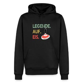 Eistockschießen Eisstock Stockschütze Stocksport - Männer Premium Bio Hoodie - Schwarz - Vorne - Nico (187cm)