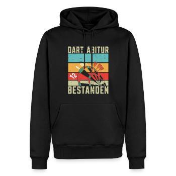 Dart Abitur bestanden lustig darts spruch - Männer Premium Bio Hoodie - Schwarz - Vorne - Nico (187cm)