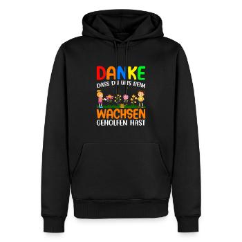 Erzieherin Tagesmutter Danke Abschiedsgeschenk - Männer Premium Bio Hoodie - Schwarz - Vorne - Nico (187cm)