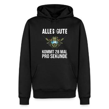 Paintball Gotcha Paintballspieler - Männer Premium Bio Hoodie - Schwarz - Vorne - Nico (187cm)