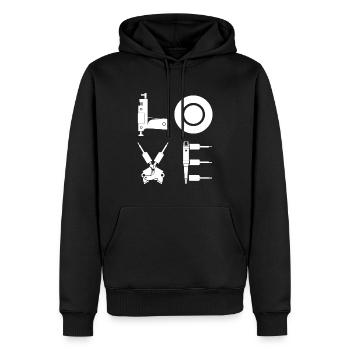 Tattoo Artist Tätowierer Geschenk Tatooist Tattoo - Männer Premium Bio Hoodie - Schwarz - Vorne - Nico (187cm)
