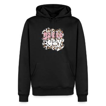 Journée de match de football Fan de football Journée de match de football - Sweat à capuche Premium bio Homme - noir - Devant - Nico (187cm)