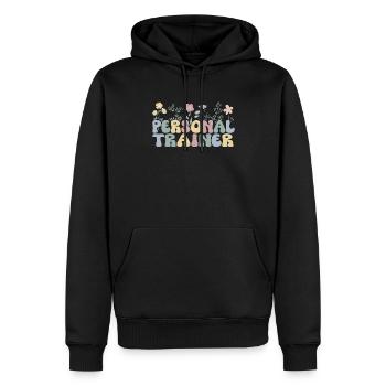 Personal Trainer Gift Fitness Trainer Workout - Men’s Premium Organic Hoodie - black - Front - Nico (187cm)