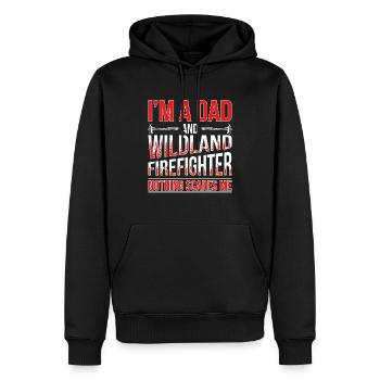 Wildland-Feurewehrler Wildland-Feuerwehrmann Papa - Männer Premium Bio Hoodie - Schwarz - Vorne - Nico (187cm)