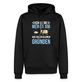 Apotheker Spruch PTA Pharmazeut - Männer Premium Bio Hoodie - Schwarz - Vorne - Nico (187cm)