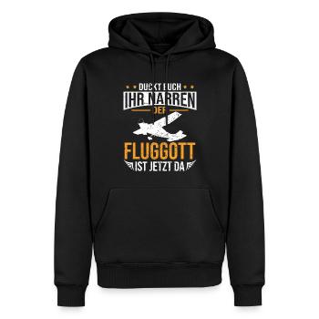 Modellfliegen RC Flugzeug Modellflug - Männer Premium Bio Hoodie - Schwarz - Vorne - Nico (187cm)