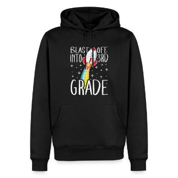3. Klasse Schüler Schulkind - Männer Premium Bio Hoodie - Schwarz - Vorne - Nico (187cm)