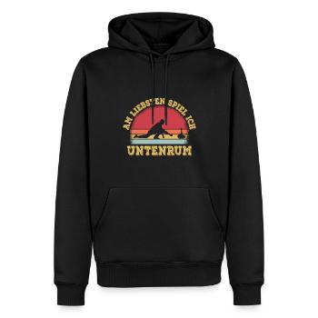 Eistockschießen Eisstock Stockschütze Stocksport - Männer Premium Bio Hoodie - Schwarz - Vorne - Nico (187cm)