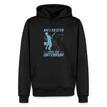 Angeln Angler Sprüche - Männer Premium Bio Hoodie - Schwarz - Vorne - Nico (187cm)