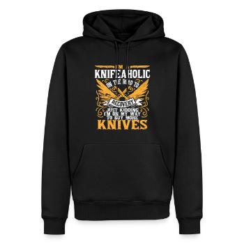 Messersammler - Männer Premium Bio Hoodie - Schwarz - Vorne - Nico (187cm)