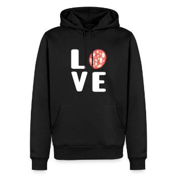 Boucher Boucher Boucherie Boucherie Fleischer - Sweat à capuche Premium bio Homme - noir - Devant - Nico (187cm)