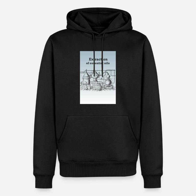 Extraktion von ätherischen Ölen - Männer Premium Bio Hoodie - Schwarz