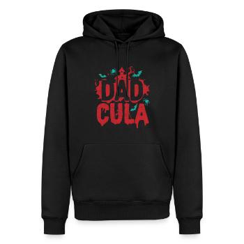 Dracula Papa Halloween - Männer Premium Bio Hoodie - Schwarz - Vorne - Nico (187cm)