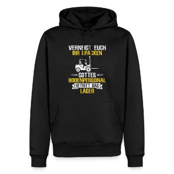 Staplerfahrer Lagerist Gabelstaplerfahrer - Männer Premium Bio Hoodie - Schwarz - Vorne - Nico (187cm)