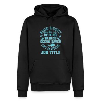 Meeresbiologe - Männer Premium Bio Hoodie - Schwarz - Vorne - Nico (187cm)