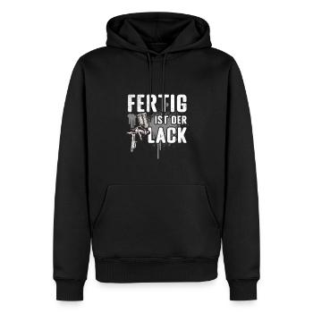 Fahrzeuglackierer Sprüche Lackierer Autolackierer - Männer Premium Bio Hoodie - Schwarz - Vorne - Nico (187cm)