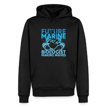 Meeresbiologie Marine Biologist Meeresbiologie - Männer Premium Bio Hoodie - Schwarz - Vorne - Nico (187cm)