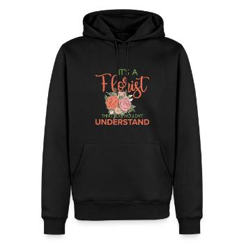 Florist Floristik Blumen Blumenladen Florist - Männer Premium Bio Hoodie - Schwarz - Vorne - Nico (187cm)
