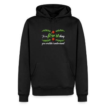 Florist Floristik Blumen Blumenladen Florist - Männer Premium Bio Hoodie - Schwarz - Vorne - Nico (187cm)