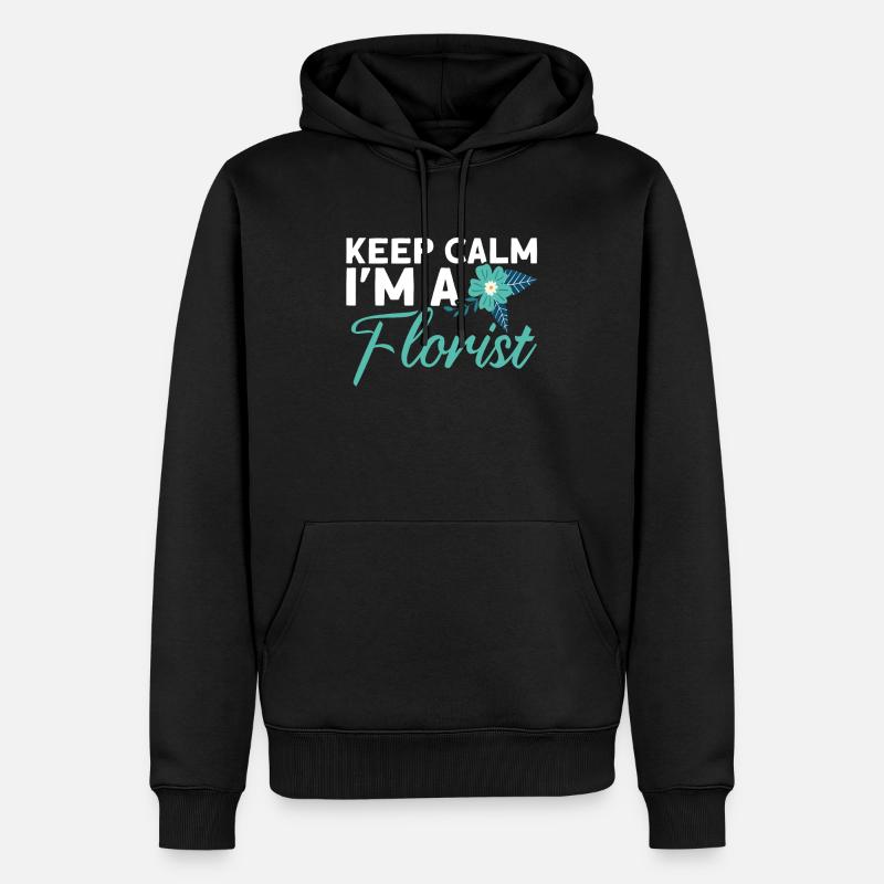 Fleuriste Fleurs Fleurs Fleuriste - Sweat à capuche Premium bio Homme - noir