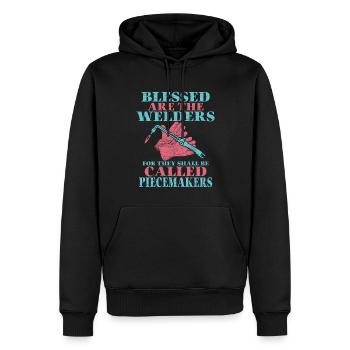 Schweißen Schweißer - Männer Premium Bio Hoodie - Schwarz - Vorne - Nico (187cm)