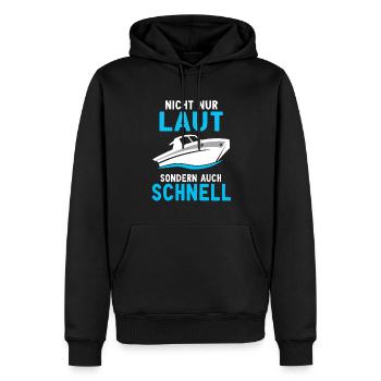 Sportboot Männer Kapitän - Männer Premium Bio Hoodie - Schwarz - Vorne - Nico (187cm)