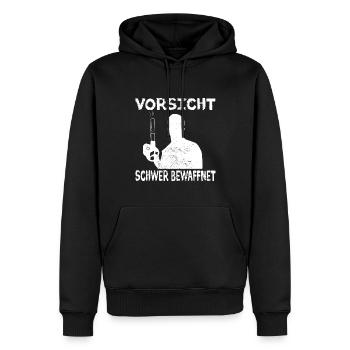 Hausmeister Hauswart Haustechniker - Männer Premium Bio Hoodie - Schwarz - Vorne - Nico (187cm)