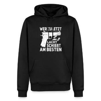 Sportschießen Schießsport Sportschütze - Männer Premium Bio Hoodie - Schwarz - Vorne - Nico (187cm)