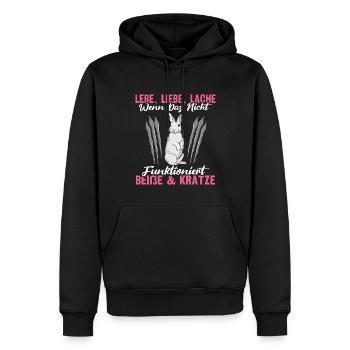 Kaninchen Hasenmama Hasen Liebe Häschen - Männer Premium Bio Hoodie - Schwarz - Vorne - Nico (187cm)