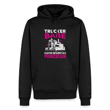 LKW Fahrer Trucker Babe - Männer Premium Bio Hoodie - Schwarz - Vorne - Nico (187cm)