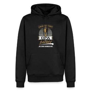 Trophy Cup for Grandpa of the Year - Men’s Premium Organic Hoodie - black - Front - Nico (187cm)