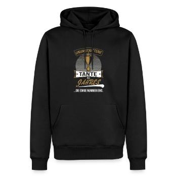 Trophy Trophy for Aunt of the Year - Men’s Premium Organic Hoodie - black - Front - Nico (187cm)