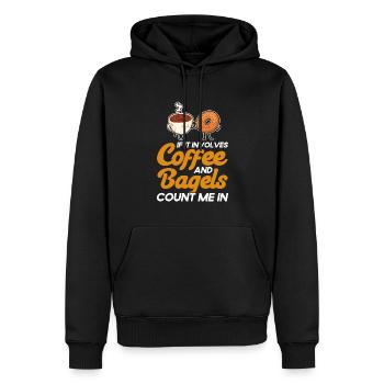 Bagel Food Gift Bagel - Sweat à capuche Premium bio Homme - noir - Devant - Nico (187cm)