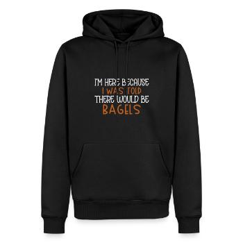 Bagel Essen Geschenk Bagel - Männer Premium Bio Hoodie - Schwarz - Vorne - Nico (187cm)