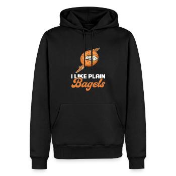 Bagel Essen Geschenk Bagel - Männer Premium Bio Hoodie - Schwarz - Vorne - Nico (187cm)