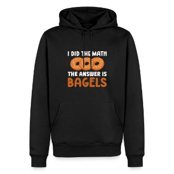 Bagel Essen Geschenk Bagel - Männer Premium Bio Hoodie - Schwarz - Vorne - Nico (187cm)