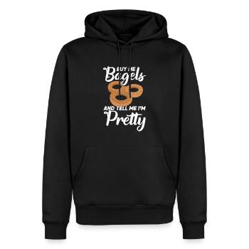 Bagel Food Gift Bagel - Sweat à capuche Premium bio Homme - noir - Devant - Nico (187cm)