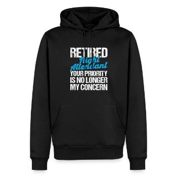 Flugbegleiter Stewardess Cabin Crew - Männer Premium Bio Hoodie - Schwarz - Vorne - Nico (187cm)