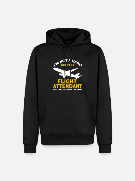 Flight Attendant Stewardess Cabin Crew - Men’s Premium Organic Hoodie - black