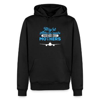 Flugbegleiter Stewardess Cabin Crew - Männer Premium Bio Hoodie - Schwarz - Vorne - Nico (187cm)