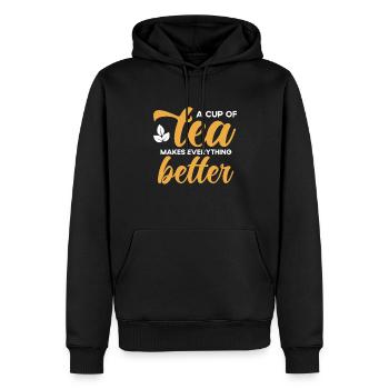 Teetrinker Teeliebhaber Geschenk Tee - Männer Premium Bio Hoodie - Schwarz - Vorne - Nico (187cm)